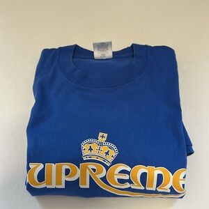 Supreme Royal Blue Tee with Gold Logo